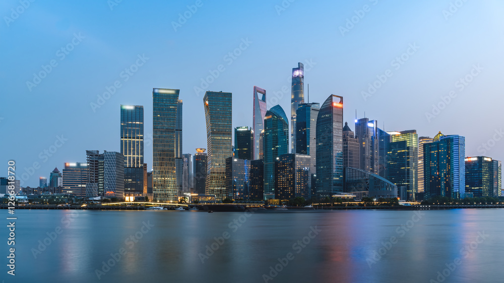 Stunning High-Rise Skyline at Dusk Showcasing Urban Elegance Stunning High-Rise Skyline at Dusk Showcasing Urban Elegance