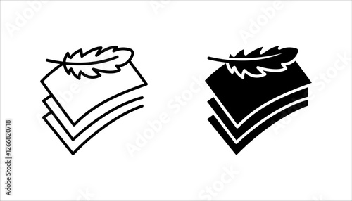 fabric with feather filler icon set, high comfort structure, less weight, vector illustration on white background.