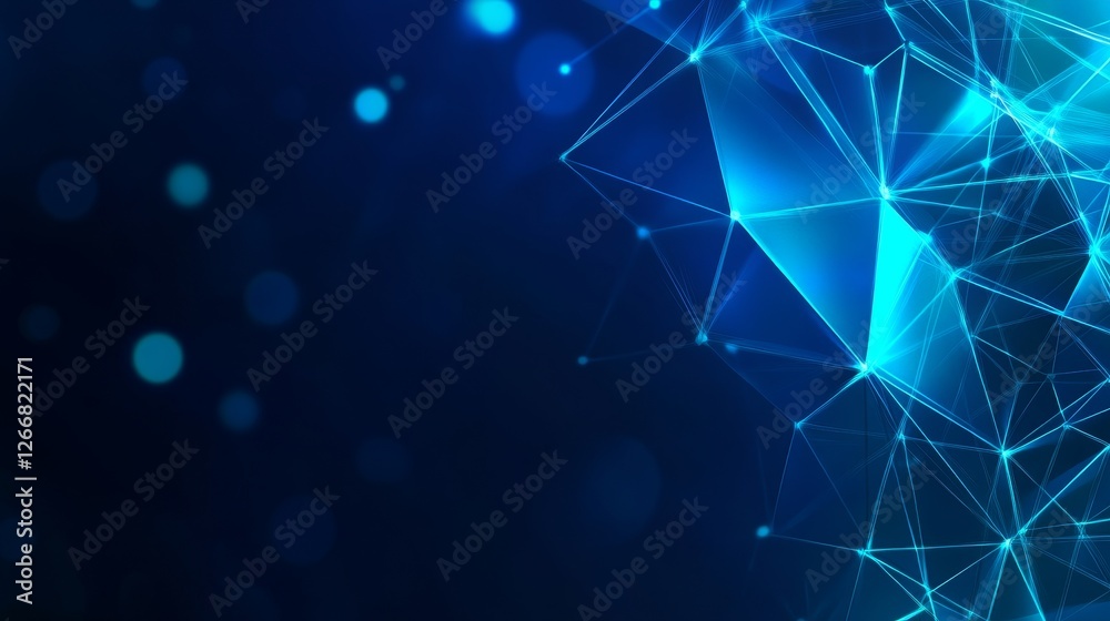 Abstract blue digital background with glowing lines and dots creating a futuristic atmosphere Abstract blue digital background with glowing lines and dots creating a futuristic atmosphere
