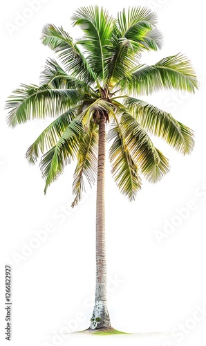 Coconut tree on white background
