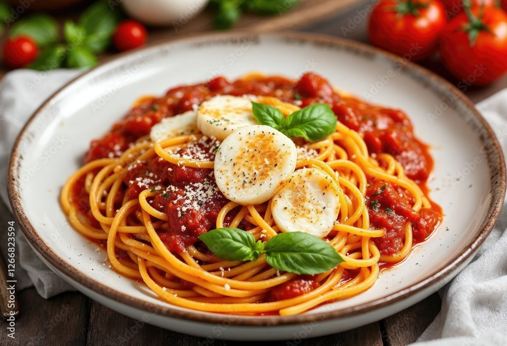 appetizing spaghetti italian pasta with tomato sauce appetizing spaghetti italian pasta with tomato sauce