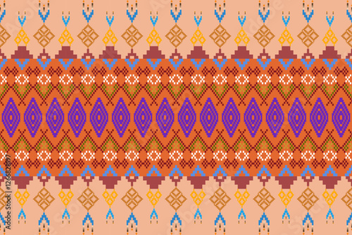 Pixel patterns are a bold choice for those who want a futuristic feel. With sharp edges and bright tones, this fabric enhances fashion, home items, and accessories with a cutting-edge appeal.
