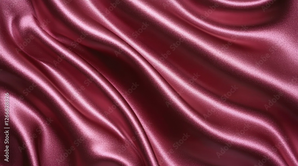 Fototapeta premium A red fabric with a wave pattern. The fabric is very soft and looks like it is made of silk