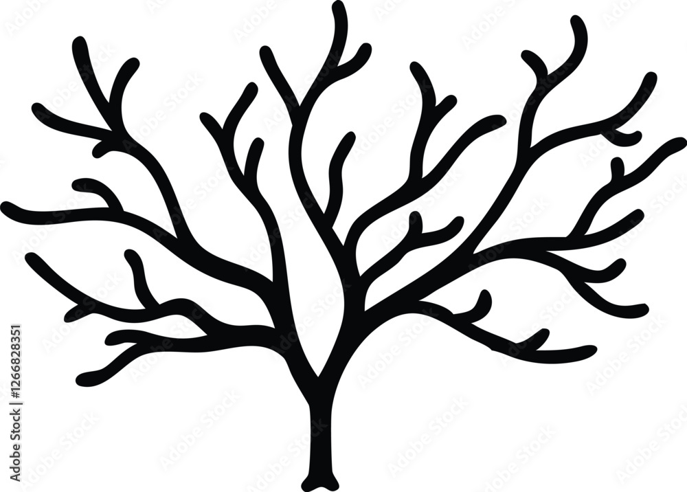 Obraz premium bonsai tree icon, minimalist line drawing, black and white illustration, stylized clouds, zen garden symbol, Japanese aesthetic, simple geometric shapes, potted plant silhouette, nature-inspired desig