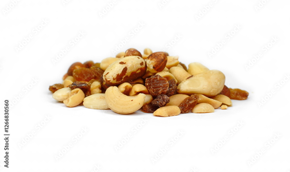 Mix of nuts isolated on white background. Mix of nuts isolated on white background.