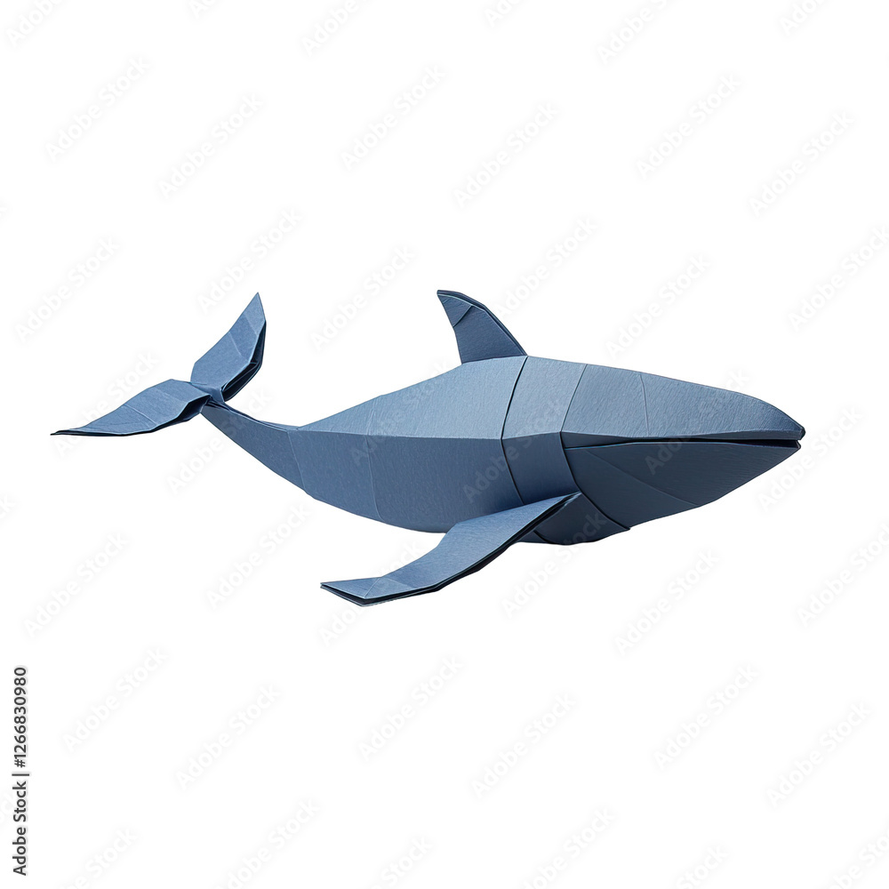 Paper Whale Model Isolated on Transparent background for Creative and Educational Projects Paper Whale Model Isolated on Transparent background for Creative and Educational Projects