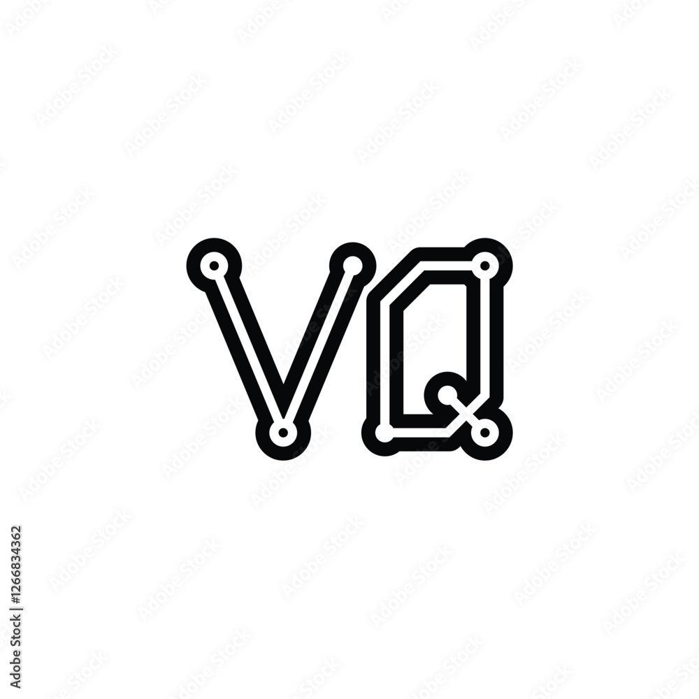 VQ monogram logo design letter text name symbol monochrome logotype alphabet character simple logo VQ monogram logo design letter text name symbol monochrome logotype alphabet character simple logo