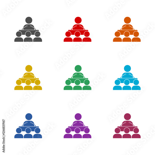 Business meeting icon isolated on white background. Set icons colorful