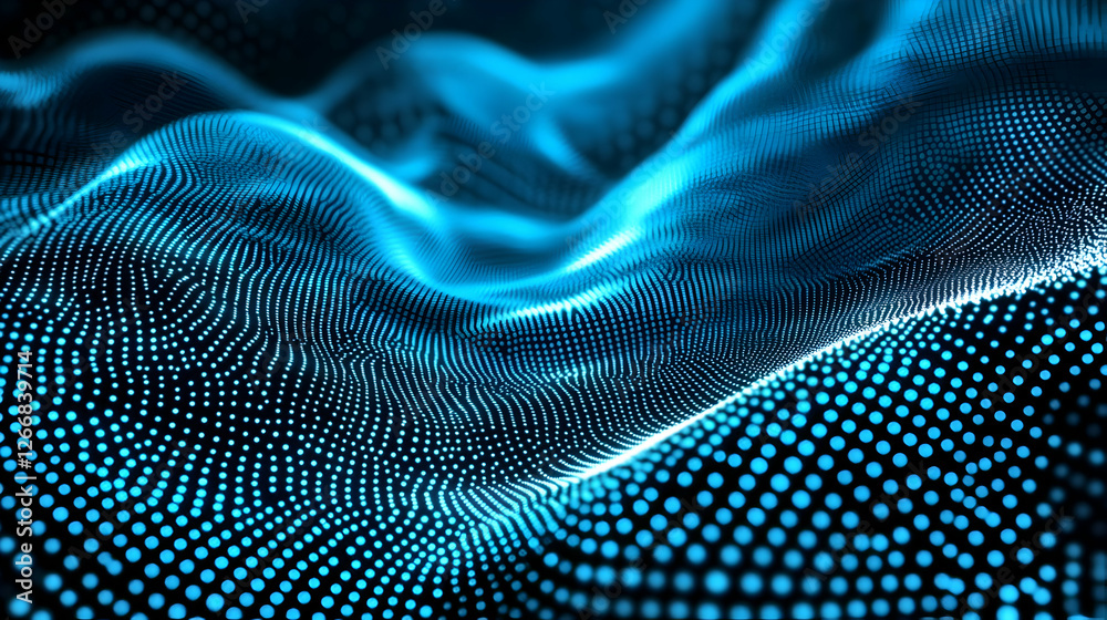 Abstract blue digital wave background (1) Abstract blue digital wave background (1)