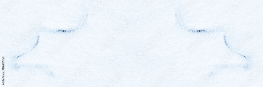 Abstract wavy line in fresh white winter snow textured surface Abstract wavy line in fresh white winter snow textured surface