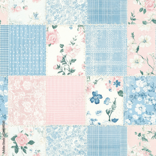 tiny pink roses pattern on cream background, small floral print 