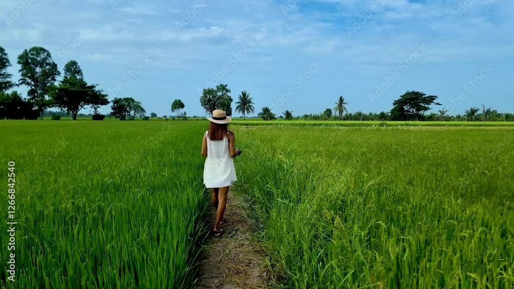 A journey through the lush rice fields of Chiang Mai, Thailand, reveals vibrant green landscapes and serene beauty. Enjoy the peaceful surroundings and fragrant nature. A journey through the lush rice fields of Chiang Mai, Thailand, reveals vibrant green landscapes and serene beauty. Enjoy the peaceful surroundings and fragrant nature.