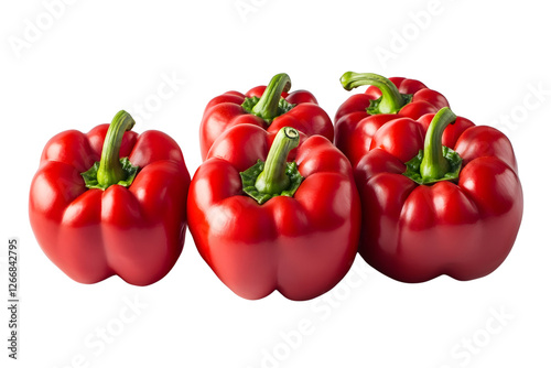 Sweet red peppers Isolated on white background