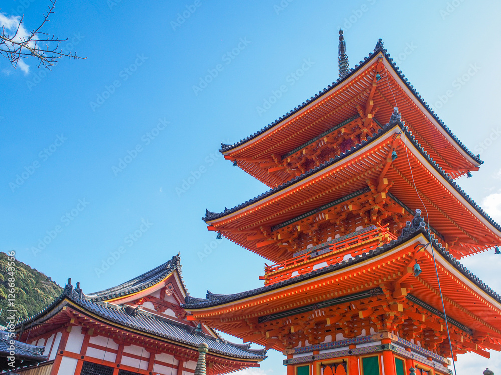Kiyomizu-dera Temple in Kyoto, Japan Kiyomizu-dera Temple in Kyoto, Japan