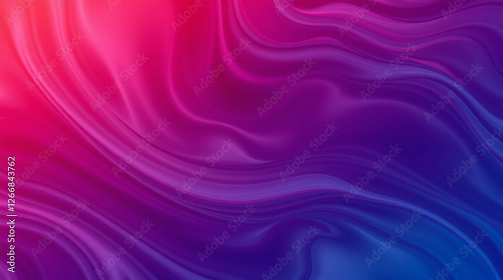 Fototapeta premium Luminous gradient waves, blending vibrant colors in a seamless flow