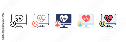 Heartbeat Multistyle Icon Set