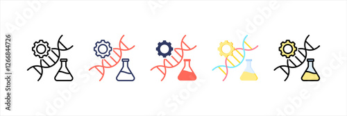 Bioengineering Multistyle Icon Set