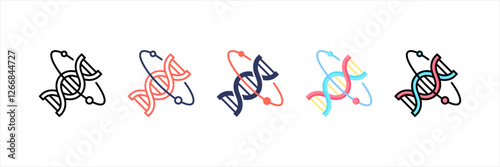 Genetic Engineering Multistyle Icon Set