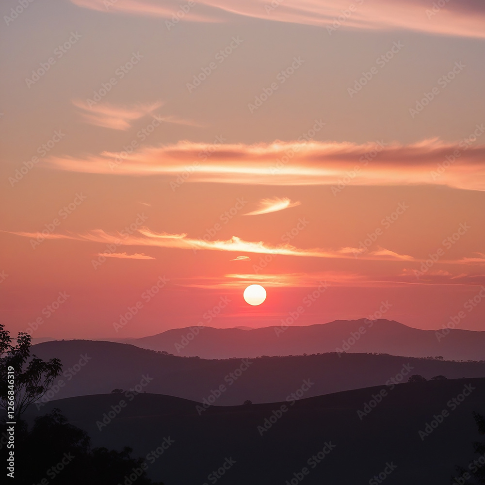 sunset over the mountains sunset over the mountains