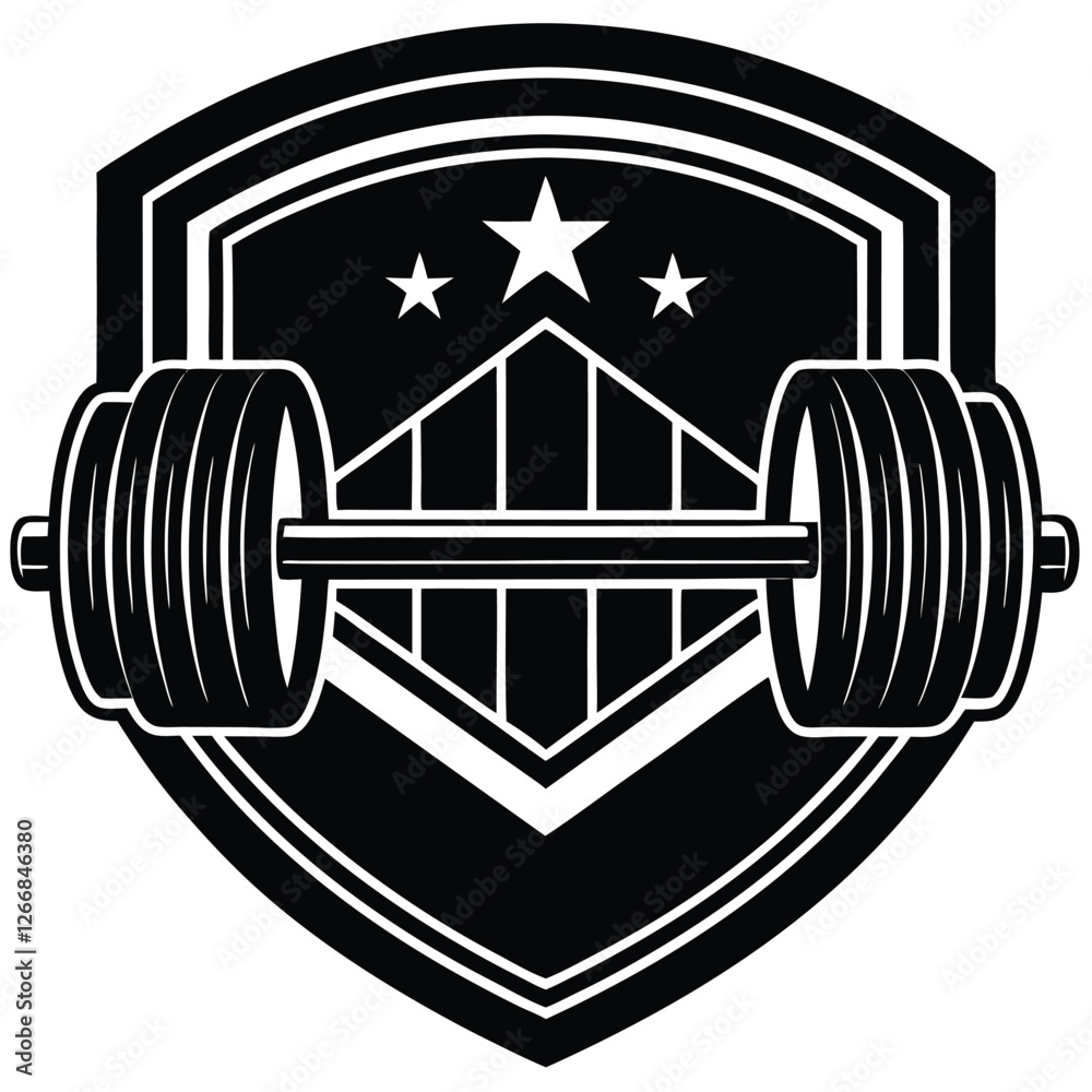 Obraz premium Gym logo icon silhouette