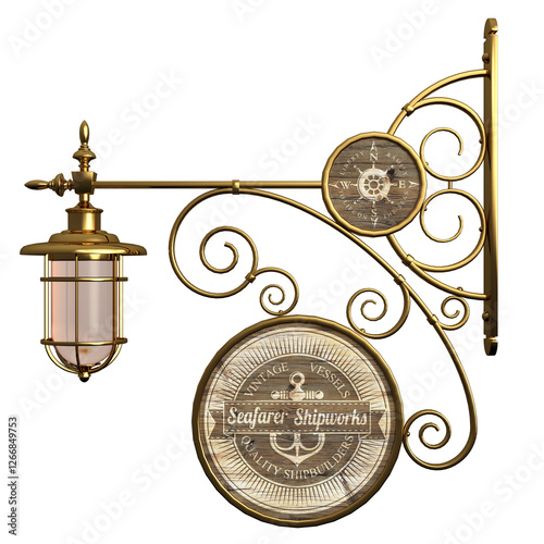 collection of antique street lamps, Victorian style