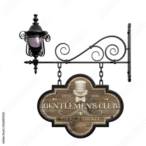 collection of antique street lamps, Victorian style