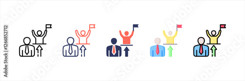 Leadership Behavior Multistyle Icon Set