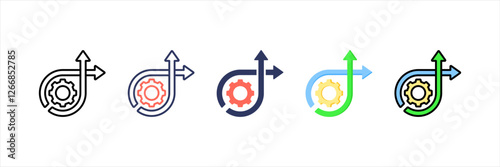 Change Management Multistyle Icon Set