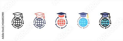 Global Learning Multistyle Icon Set