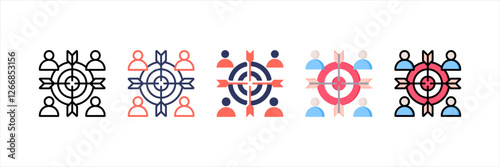 Target Multistyle Icon Set