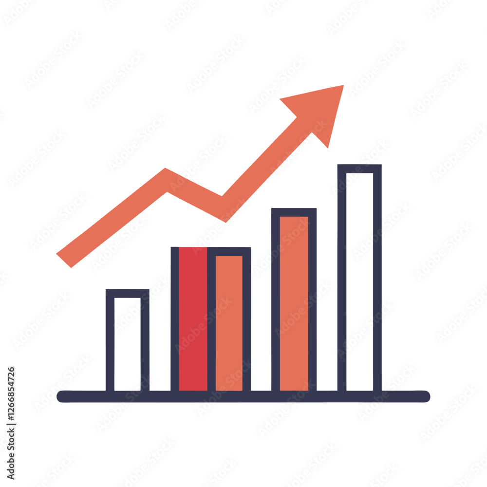 Growing Graph Icon Vector Design - Simple and Detailed Growing Graph Icon Vector Design - Simple and Detailed