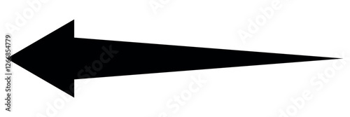 large size black long arrow. Straight long arrow icon. black long arrow pointing to right site in isolated background. Bold thine long arrow.