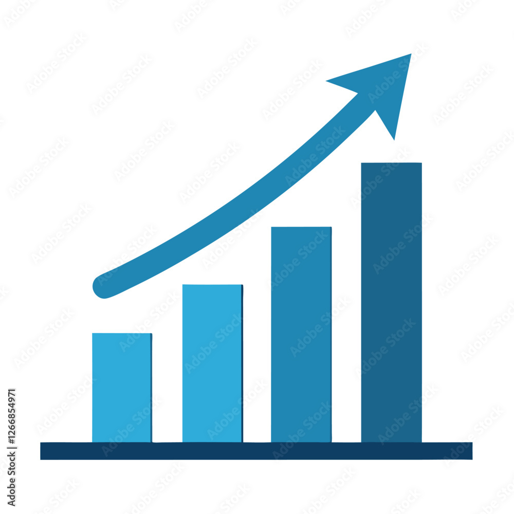 Growing Graph Icon Vector Design - Simple and Detailed Growing Graph Icon Vector Design - Simple and Detailed