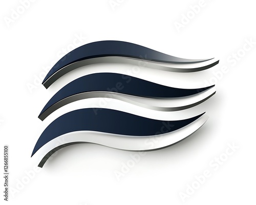 Sleek corporate logo with navy blue and slate gray clean lines on white