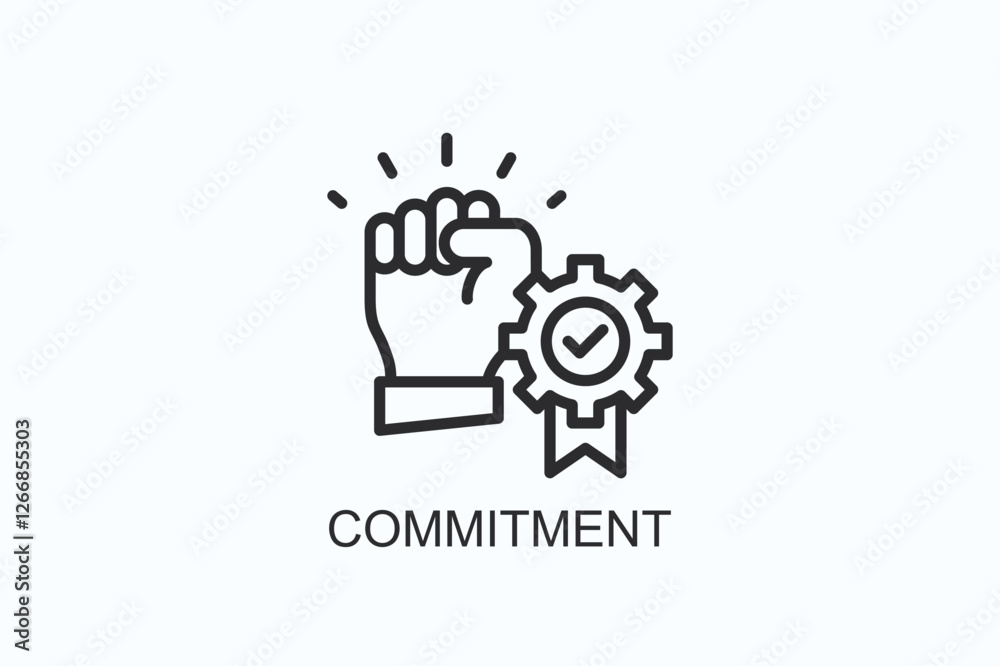 Commitment Icon Or Logo Isolated Illustration Commitment Icon Or Logo Isolated Illustration
