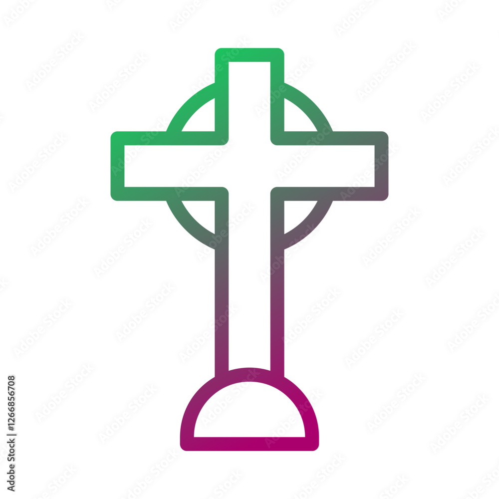 Fototapeta premium Celtic Cross Gradient Elegant Illustration