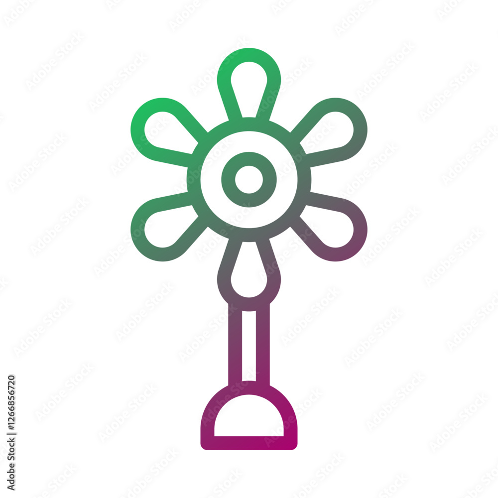 Obraz premium Abstract Flower Outline Graphic Element Design