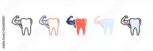 Healthy Tooth Multistyle Icon Set