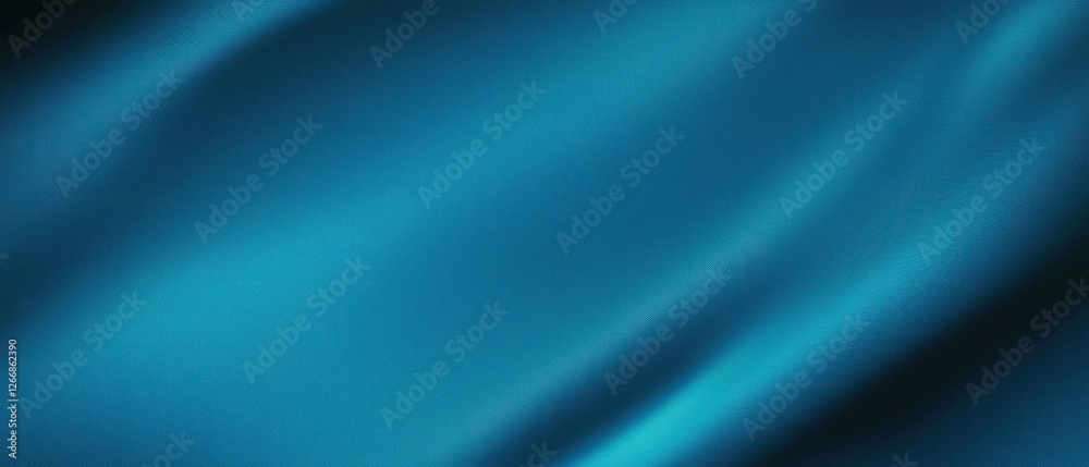 Obraz premium Abstract teal flowing fabric background