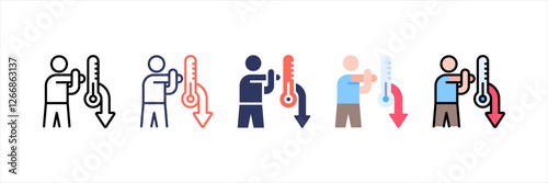 Cooling Down Multistyle Icon Set