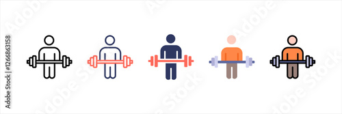 Deadlift  Multistyle Icon Set