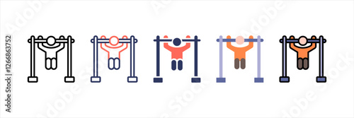 Pull Up Multistyle Icon Set