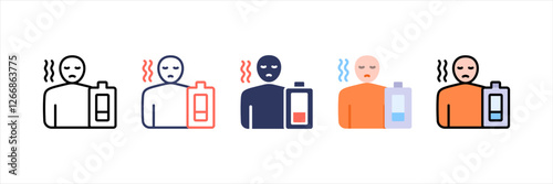 Fatigue Multistyle Icon Set