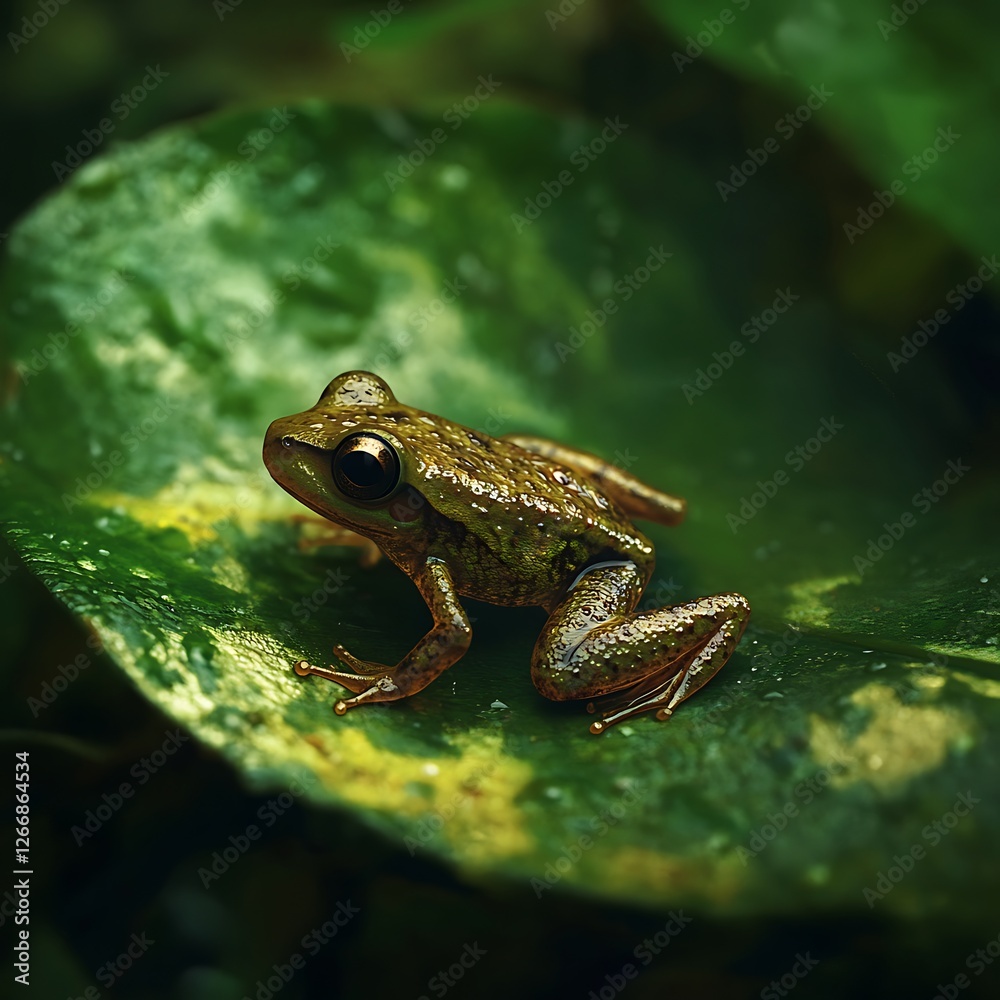 Obraz premium frog on a leaf