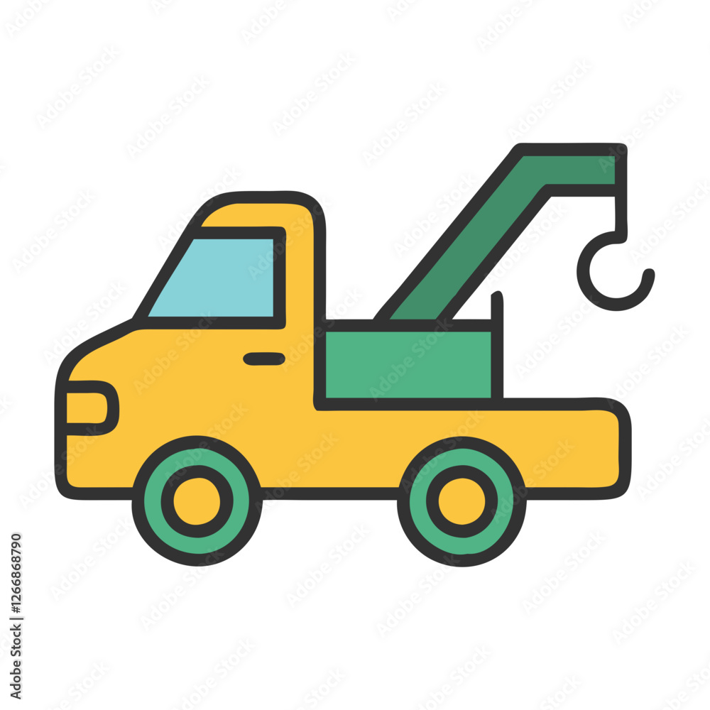 Naklejka premium tow truck for vehicle illustration