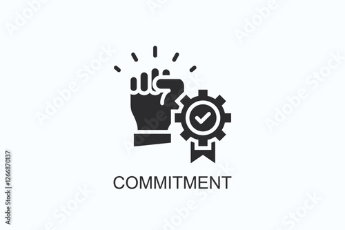 Commitment Icon Or Logo Isolated Illustration