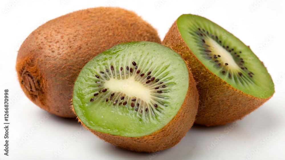 Fototapeta premium kiwi fruit on white background