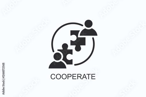 Cooperate Icon Or Logo Isolated Illustration