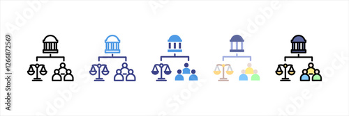 Separation Multistyle Icon Set