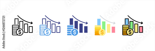 Deficit Multistyle Icon Set